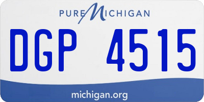 MI license plate DGP4515