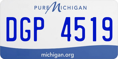 MI license plate DGP4519