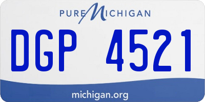 MI license plate DGP4521