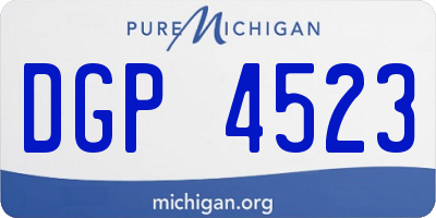 MI license plate DGP4523