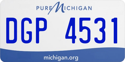 MI license plate DGP4531