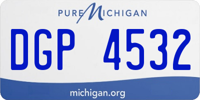 MI license plate DGP4532