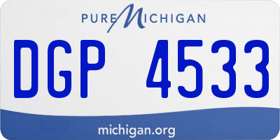 MI license plate DGP4533