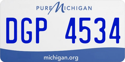 MI license plate DGP4534