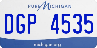 MI license plate DGP4535