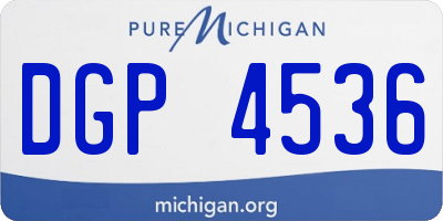 MI license plate DGP4536