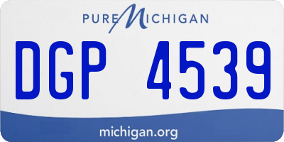 MI license plate DGP4539