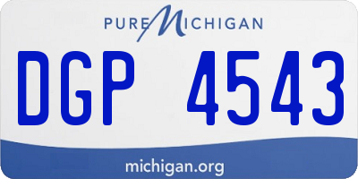 MI license plate DGP4543