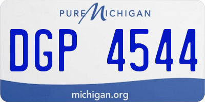 MI license plate DGP4544