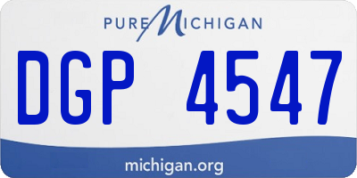 MI license plate DGP4547