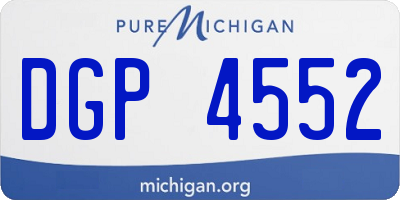 MI license plate DGP4552