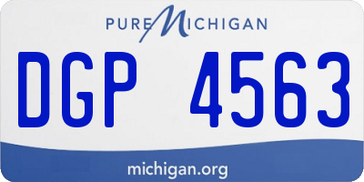 MI license plate DGP4563