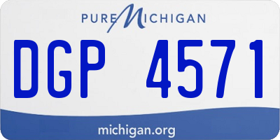 MI license plate DGP4571