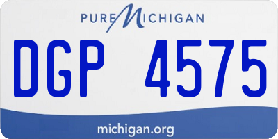 MI license plate DGP4575