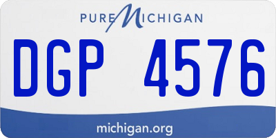 MI license plate DGP4576