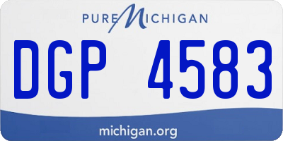 MI license plate DGP4583