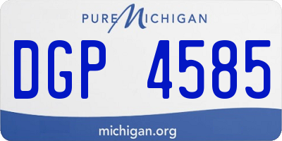 MI license plate DGP4585