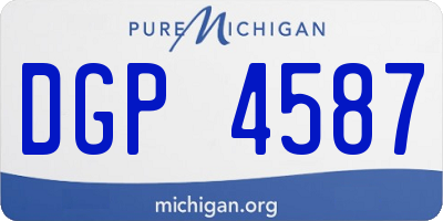 MI license plate DGP4587