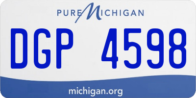 MI license plate DGP4598