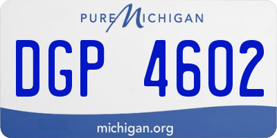 MI license plate DGP4602