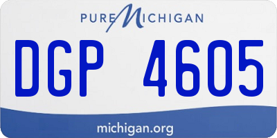 MI license plate DGP4605