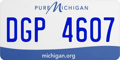 MI license plate DGP4607