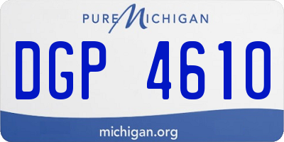 MI license plate DGP4610
