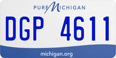 MI license plate DGP4611
