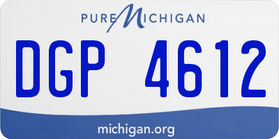 MI license plate DGP4612