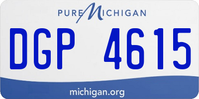 MI license plate DGP4615