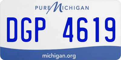 MI license plate DGP4619