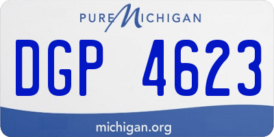 MI license plate DGP4623