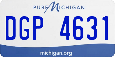 MI license plate DGP4631