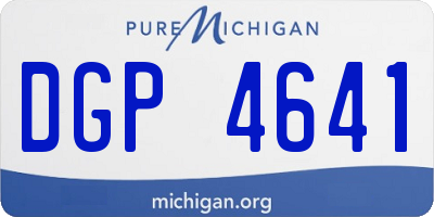 MI license plate DGP4641