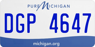 MI license plate DGP4647