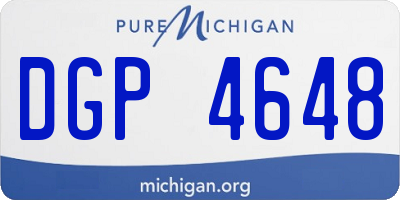 MI license plate DGP4648
