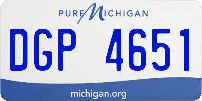 MI license plate DGP4651