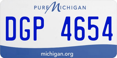 MI license plate DGP4654