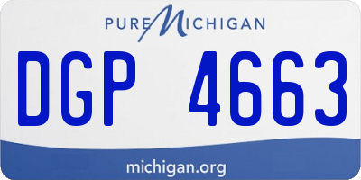 MI license plate DGP4663