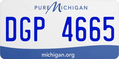 MI license plate DGP4665