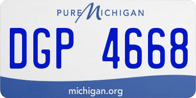 MI license plate DGP4668