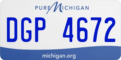 MI license plate DGP4672