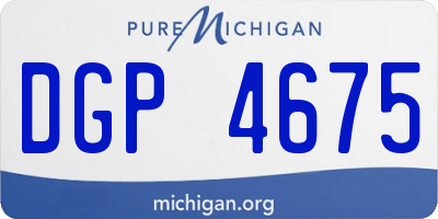 MI license plate DGP4675