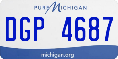 MI license plate DGP4687