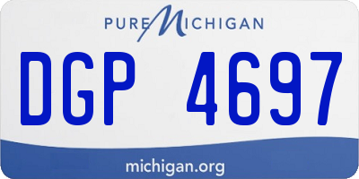 MI license plate DGP4697