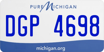 MI license plate DGP4698