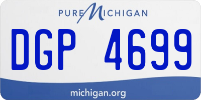 MI license plate DGP4699