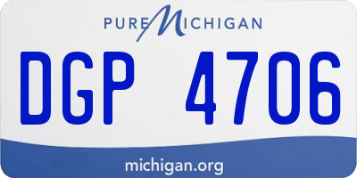 MI license plate DGP4706