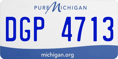 MI license plate DGP4713
