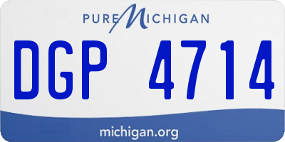 MI license plate DGP4714